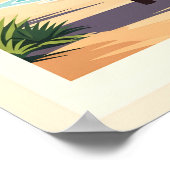 Poster Montego Bay Jamaïque Travel Art - TROPICAL ISLAND (Coin)