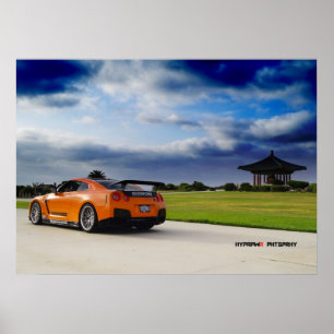 Poster "Montent" Nissan GT-R R35 éclatant