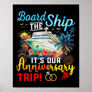 Poster Monter à Bord C'est Notre Voyage D'anniversaire Fi