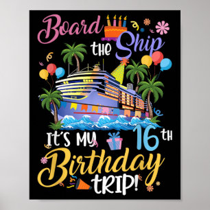 Poster Monter à Bord du Navire C'est Mon Voyage de Croisi