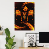 Poster Monter au-dessus de l'Art numérique (Bureau à domicile)