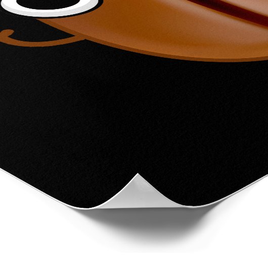 Poster Monter Et Grind Drôle Coffee Bean Pun Dark BG (Coin)