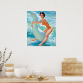 Poster Monter la broche (Cuisine)