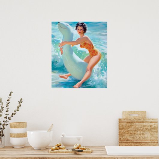 Poster Monter la broche (Cuisine)