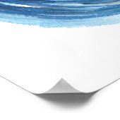 Poster Monter la citation de l'aquarelle de la vague (Coin)