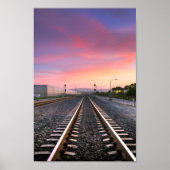 Poster Monter sur les rails : Artwork de train classique (Devant)