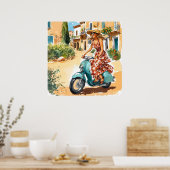 Poster Monter un scooter en Sardaigne Imprimer (Cuisine)