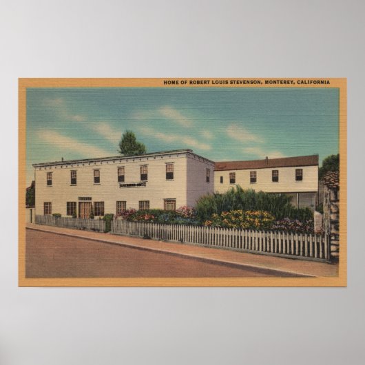 Poster Monterey, CA - Accueil de Robert Louis Stevenson (Devant)