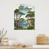 Poster Monterey California Cypress Trees Ocean Coast (Cuisine)