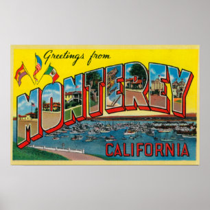 Poster Monterey, Californie - Scènes de grandes lettres 2