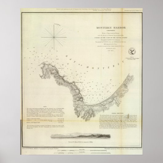 Poster Monterey Harbour, Californie (Devant)