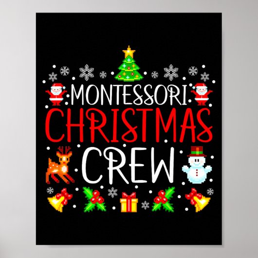 Poster Montessori Christmas Crew Matching Xmas  (Devant)