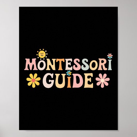 Poster Montessori Guide Back To School First Day Of Schoo (Devant)