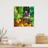 Poster Montessori Sensorial : Cylindres sans connaissance (Cuisine)