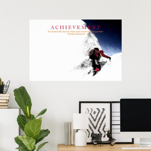 Poster Monteur de devis de motivation en haut (Bureau à domicile)