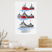 Poster Monteur de fret des Grands Lacs Calcite II (Cuisine)