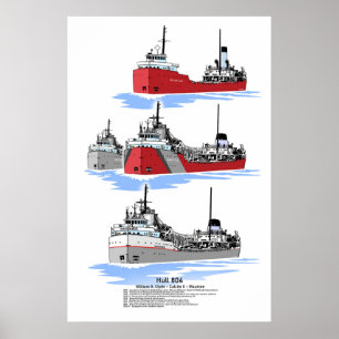 Poster Monteur de fret des Grands Lacs Calcite II
