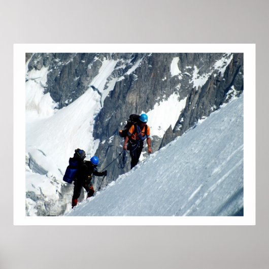 Poster Monteurs sur le Mont Blanc, France (Devant)