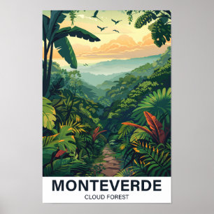 Poster Monteverde Forêt nuageuse Costa Rica Voyage