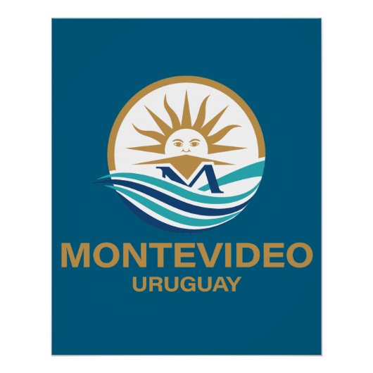 Poster Montevideo Uruguay Amérique du Sud (Devant)