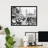Poster Montevideo, Uruguay Street Scene 1906 (Bureau à domicile)