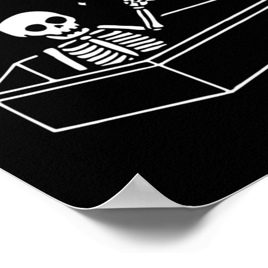 Poster Montez Dans Le Squelette Loser Dans Le Café Hommes (Coin)