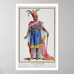 Poster Montezuma, Empereur du Mexique (1466-1520) 1780