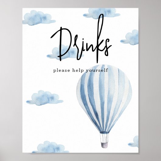 Poster Montgolfière - Boissons (Devant)