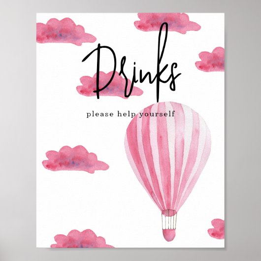 Poster Montgolfière - Boissons (Devant)
