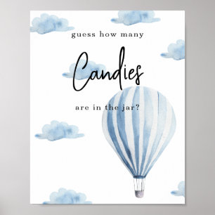 Poster Montgolfière - Combien de bonbons