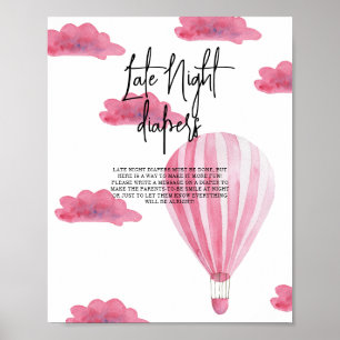 Poster Montgolfière - Couches de nuit tardives