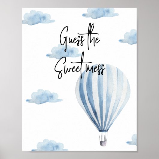 Poster Montgolfière - Devinez le doux désordre (Devant)