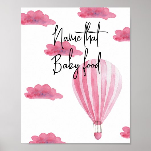 Poster Montgolfière - Donnez un nom à ce bébé (Devant)