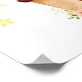 Poster Montgolfière Florale Ours Mignon L'Aventure Attend (Coin)