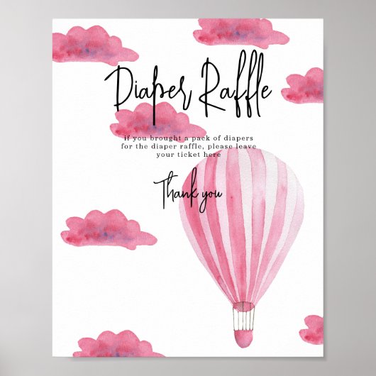 Poster Montgolfière - Jeu de tirage au sort de couche (Devant)