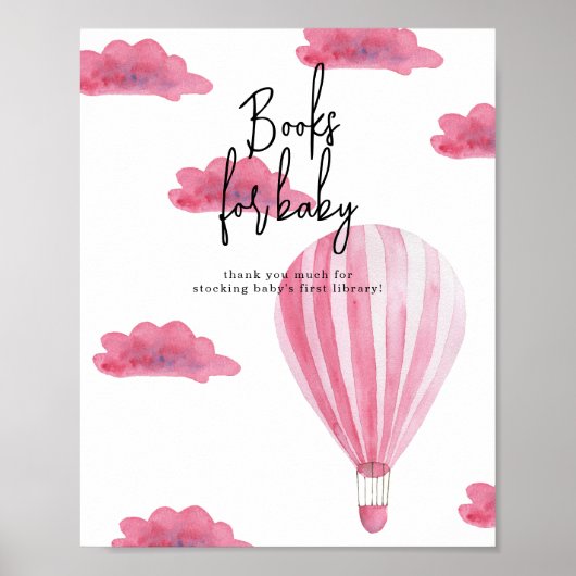 Poster Montgolfière - Livres pour bébé (Devant)