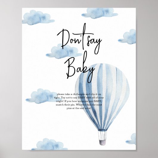 Poster Montgolfière - Ne dites pas bébé (Devant)