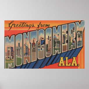 Poster Montgomery, Alabama - grandes scènes de lettre