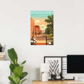 Poster Montgomery Alabama vintage (Bureau à domicile)