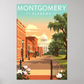 Poster Montgomery Alabama vintage (Devant)