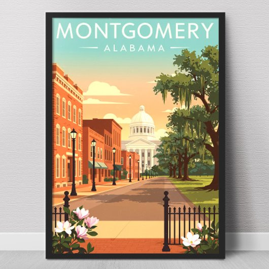 Poster Montgomery Alabama vintage
