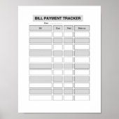 Poster Monthly Bill Payment Tracker  (Devant)