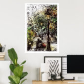 Poster Montmartre II (Bureau à domicile)