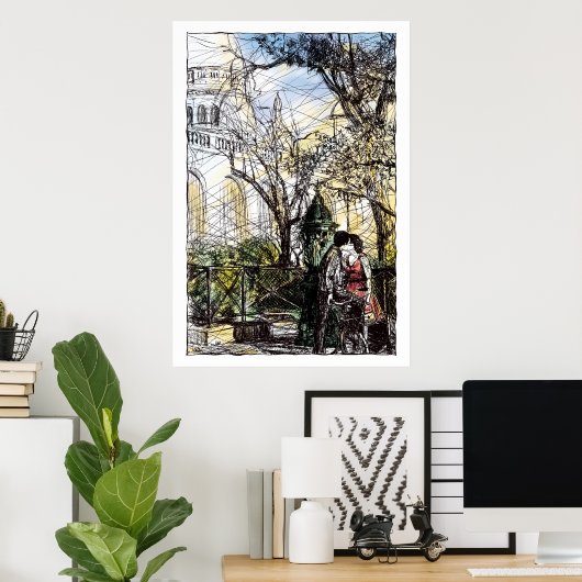 Poster Montmartre X (Bureau à domicile)