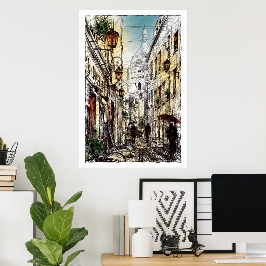 Poster Montmartre XI (Bureau à domicile)