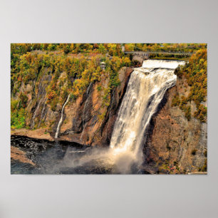 Poster Montmorency Falls Canada stylisé