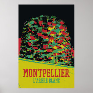 Poster Montpellier Architecture illustration France