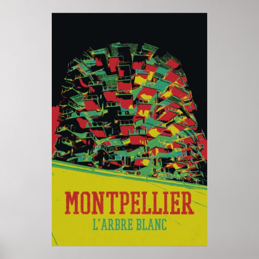 Poster Montpellier Architecture illustration France (Devant)