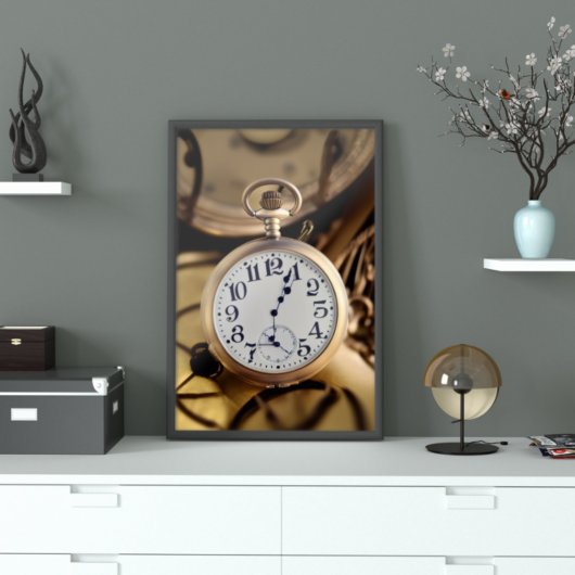 Poster Montre de poche Abstraite