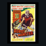 Poster Montre robot Retro Sci fi 3d<br><div class="desc">Film Sci fi vintage cool</div>